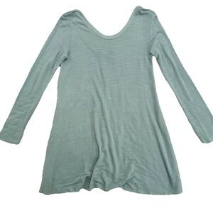 Free People Beach Oversized Trapeze Tunic Dress Blue Green Size Medium